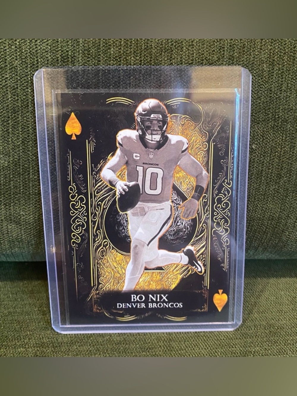 Custom Bo Nix Spade Card. Broncos